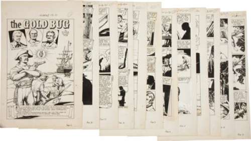 Alex Blum Classics Illustrated #84 The Gold Bug and Other Stories Complete 12-page Story "The Gold Bug" -