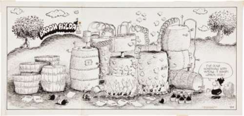 Russell Myers Broom-Hilda Daily Comic Strip Original Art dated 9-19-71 (Chicago Tribune, 1971). Broom-Hilda‘s -