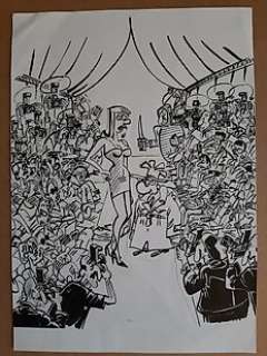 Pétillon, René | Pétillon, René - Dessin original - Couverture - Jack Palmer T11 - L’Affaire du top model - (2001) | Catawiki