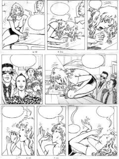 Manara | LE PARFUM DE L’INVISIBLE Planche originale Ã  l’encre de chine sur | Kahn et Associés