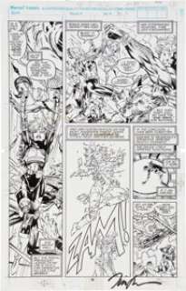 Jim Lee, Scott Williams, and Karl Alstaetter X-Men #275 Page 35 Original Art (Marvel, 1991). In the Savage Land, -