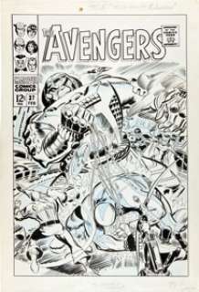 Don Heck Avengers #37 Unpublished Alternate Cover Original Art (Marvel, 1967). Don Heck‘s professional -