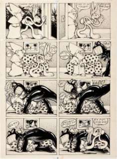 Victor Moscoso Zap Comix #6 "Loop de Loop" Page 3 Original Art (Print Mint, 1973). Outside -