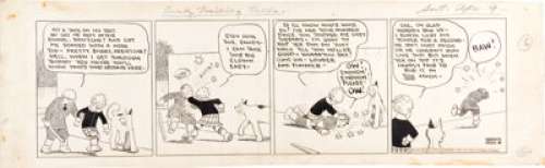 Harold Gray Little Orphan Annie Daily Comic Strip Original Art dated 4-9-27 (Chicago Tribune, 1927). Older -