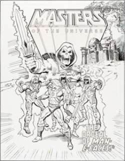 Mark Texeira Masters of the Universe "The Ordeal of Man-E-Faces" Mini-Comic Cover Original Art (DC - | Heritage