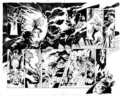 Phil Hester Eric Gapstur - justice league #66 dps (black adam, synmar, aquaman, superman, batman, flash, hawkgirl, wonder twins zan & jayna, powerhouse! )