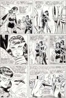 Don Heck and Chic Stone Tales of Suspense #64 Hawkeye and Black Widow (First Costume Scene) Page 3 Original Art -
