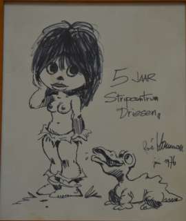 René Hausman | Hausman, René - Originele tekening - Laïyna - 5 jaar Stripcentrum Driesen - (1976) | Catawiki