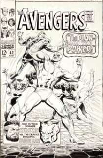 John Buscema and George Roussos (as George Bell) The Avengers #42 "The Plan and the Power" Cover - | Heritage