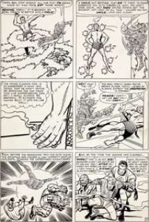 Jack Kirby and Dick Ayers Fantastic Four Annual #1 Human Torch vs. the Sub-Mariner Page 27 Original Art (Marvel, - | Heritage