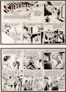 Joe Shuster Studio Superman Sunday Comic Strip #325 Signed by Joe Shuster (McClure Newspaper Syndicate, -