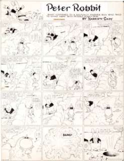 Harrison Cady Peter Rabbit Sunday Comic Strip Original Art dated 12-26-20 (NY Tribune, 1920). This cute -