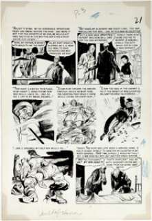 Bernie Krigstein Vault of Horror #36 "Pipe Dream" Page 3 Original Art (EC, 1954). This page from -