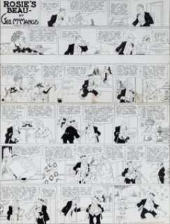 George McManus Bringing Up Father with Rosie’s Beau Topper Sunday Comic Strip Original Art dated 10-5-41 - | Heritage