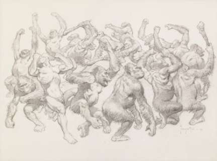 Frank Frazetta - Tarzan and the Dance of the Dum-Dum Illustration Original Art (1992). This joyous drawing - | Heritage