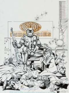 Barry Smith and Bob Layton X-O Manowar #2 Cover Original Art (Valiant, 1992). This great cover by the -