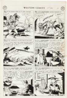 Ruben Moreira Western Comics #29 Nighthawk Story Page 4 Original Art (DC, 1951). Cowboy crimefighter -