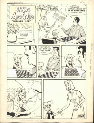 Taylor-Little Archie #29 "CHECKED OFF" Original Comic Page (1963) | Russ Cochran