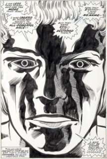 Jack Kirby and Vince Colletta Thor #165 Splash Page 8 Adam Warlock Original Art (Marvel, 1969). Who Him? He‘s -