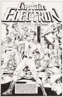 Jay Disbrow Captain Electron #1 Splash Page Original Art (Brick Computer Science Institute, 1986). The evil -