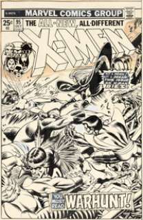 Gil Kane and Dave Cockrum X-Men #95 Cover Original Art (Marvel, 1975). This is the earliest cover of the -