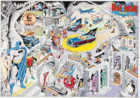 Dick Sprang "Secrets of the Batcave" Illustration Original Art (Gotham Graphics, 1995). A - | Heritage