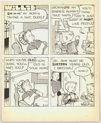 Willie- Original Comic Art Strip (1949) | Russ Cochran