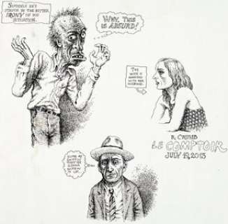 Robert Crumb - Placemat Drawing Original Art (2013). In more recent years, legendary Underground Comix -