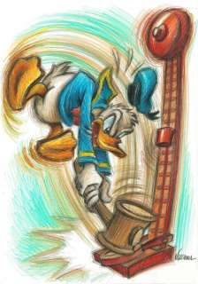 Joan Vizcarra | Donald Duck and the Hammer Play Machine - Original Drawing - Joan Vizcarra - Pencil Art - Original Artwork | Catawiki