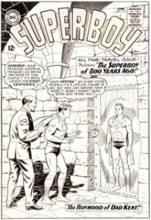 Curt Swan and George Klein Superboy #113 Cover Original Art (DC, 1964). One of the earliest DC covers by Swan -