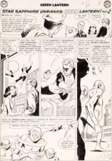 Gil Kane and Joe Giella Green Lantern #26 Page 9 Original Art (DC, 1964). Star Sapphire (Carol Ferris) is -