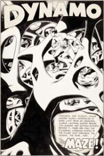 Dan Adkins and Wally Wood Dynamo #4 Splash  Page 1 Original Art (Tower, 1967)....