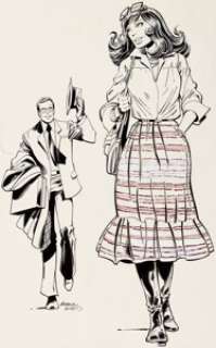 John Byrne and Terry Austin The Art of John Byrne Illustration Clark Kent and Lois Lane Original Art (S. - | Heritage