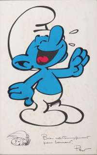 Peyo | Johan et Pirlouit, illustration au feutre représe… | Millon