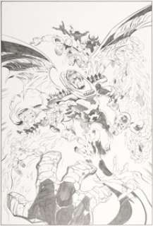 Claudio Castellini Fantastic Four Foes #6 Cover Original Art (Marvel, 2005). Annihilus, Super-Skrull, -