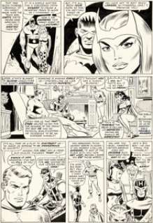 Don Heck and Wally Wood Avengers #21 Story Page 12 Captain America and Hawkeye Original Art (Marvel, 1965). A page -