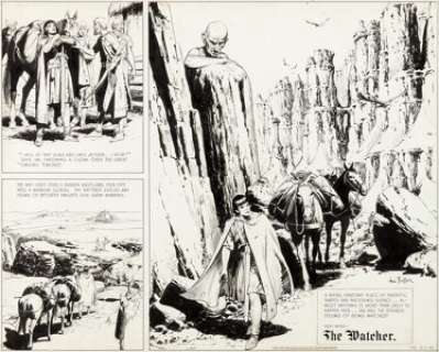 Hal Foster Prince Valiant #173 Partial Sunday Comic Strip Original Art dated 6-2-40 (King Features Syndicate, - | Heritage