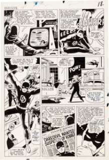 Bob Powell and Wally Wood Daredevil #10 Story Page 14 Original Art (Marvel, 1965). A wonderful page full of - | Heritage