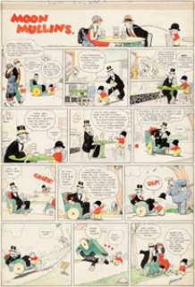 Frank Willard Moon Mullins Hand-Colored Sunday Comic Strip Original Art dated 11-30-24 (Chicago Tribune, 1924)....