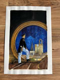 Terpant, Jacques | Terpant, Jacques - Dessin original couleur - Captain Nemo - Affiche du festival de Bagnols-sur-Seze - (2005) | Catawiki