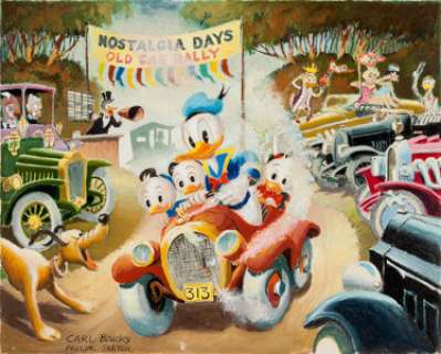 Carl Barks A 1934 Belchfire Runabout Preliminary Study Painting Original Art (c. 1984).... | Heritage
