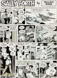 Wally Wood Sally Forth Comic Strip #S72 Original Art (Wood and Richter, 1972).... (Total: 2 Original Art)