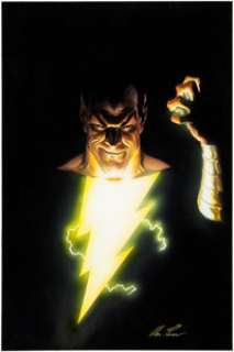Alex Ross Justice Society of America #23 Cover Painting Black Adam Original Art (DC, 2009)....