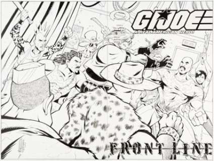 Mike Norton and Andrew Pepoy G.I. Joe: Frontline #18 Original Cover B Art (Image, 2003). Roadblock‘s -