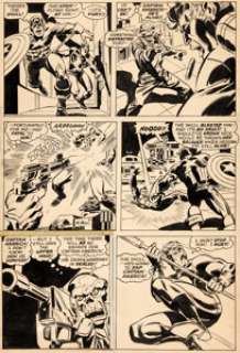 John Buscema and Fred Kida Captain Britain #25 Story Page 5 Original Art (Marvel UK, 1977)....