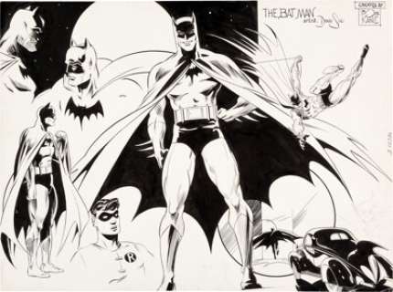 Denis Sire - Batman and Robin Illustration Original Art (undated)....