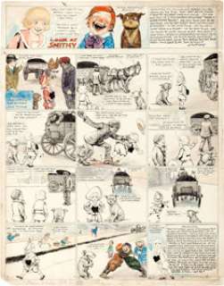 Richard F. Outcault Buster Brown Sunday Comic Strip Original Art dated 6-11-16 (Newspaper Feature Service, 1916).... (Total: 2 Original Art) | Heritage