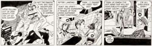 Jack Kirby and Wally Wood Sky Masters Daily Comic Strip Original Art dated 3-27-59 (George Mathews Adams Service, ...