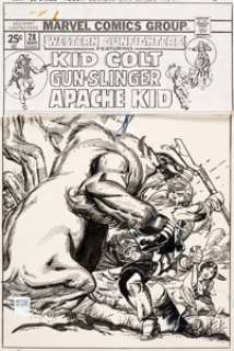 Gil Kane Western Gunfighters #28 Cover Kid Colt Original Art (Marvel, 1975)....