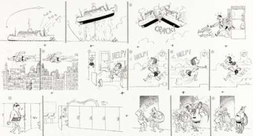 Sergio Aragonés MAD #177 Complete 4-Page Story "A MAD Look At Superheroes" Original Art Group of 2 (EC... | Heritage